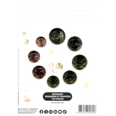 Годовой монет евро 2025 года Франция (в подарочном блистере) (реверс)