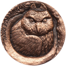 Монета 25 центов 2025 года Самоа «Болотная сова» (аверс)