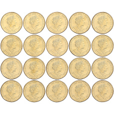 Набор из 20 монет 1 доллар 2023 года Австралия «Австралийская футбольная лига» (в буклете) (реверс)