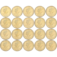 Набор из 20 монет 1 доллар 2023 года Австралия «Австралийская футбольная лига» (в буклете) (реверс)