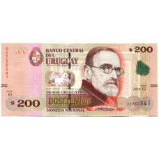 Банкнота 200 песо 2019 года Уругвай (аверс)