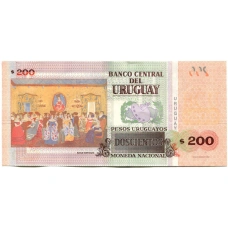 Банкнота 200 песо 2019 года Уругвай (реверс)