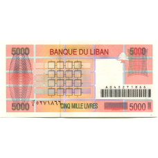 Банкнота 5000 ливров 1999 года Ливан