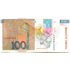 Банкнота 100 толаров 2003 года Словения (вид 2)