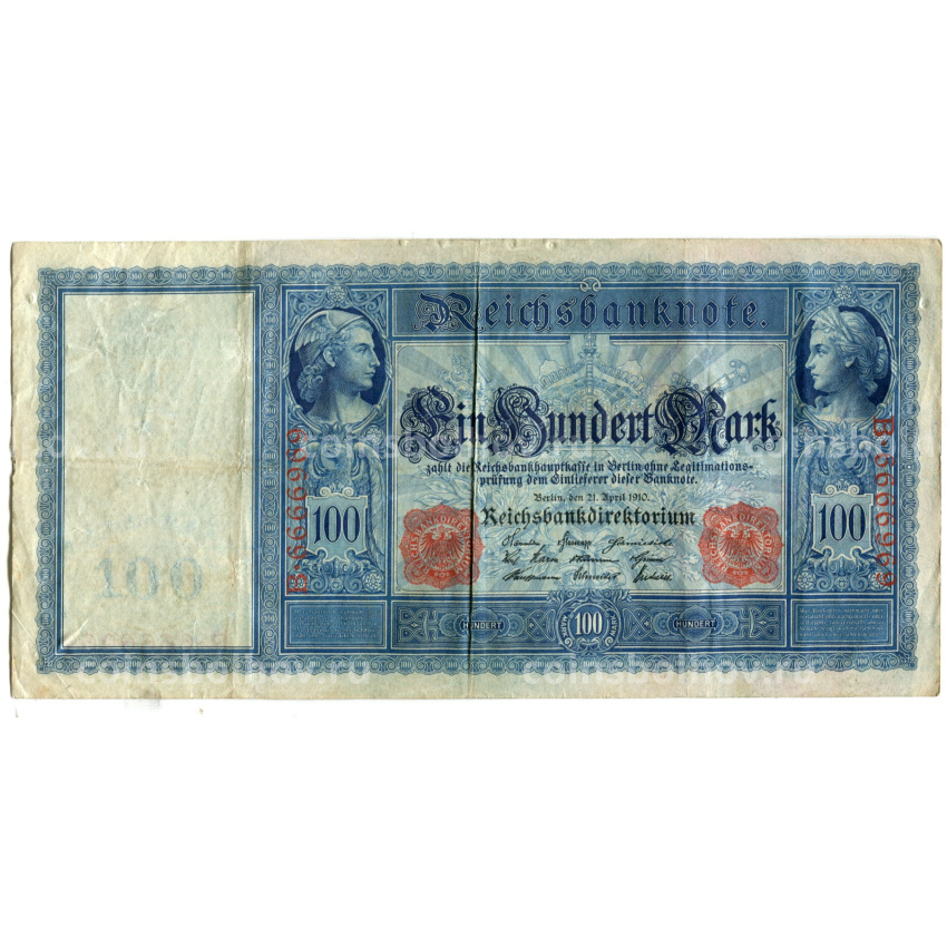Банкнота 100 марок 1910 года Германия