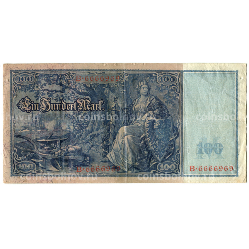 Банкнота 100 марок 1910 года Германия (вид 2)