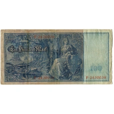 Банкнота 100 марок 1910 года Германия (вид 2)