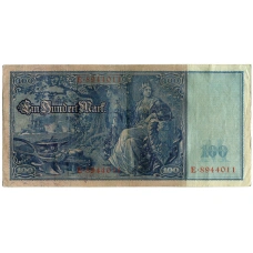 Банкнота 100 марок 1910 года Германия (вид 2)