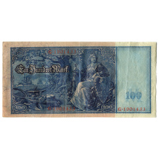 Банкнота 100 марок 1910 года Германия (вид 2)