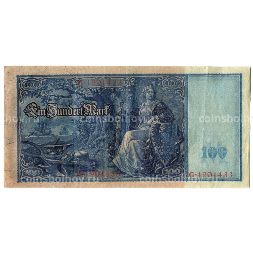 Банкнота 100 марок 1910 года Германия (вид 2)