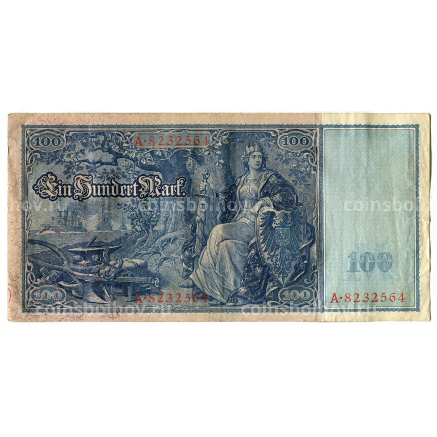 Банкнота 100 марок 1910 года Германия (вид 2)