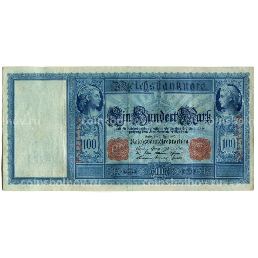 Банкнота 100 марок 1910 года Германия