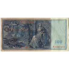 Банкнота 100 марок 1910 года Германия (вид 2)