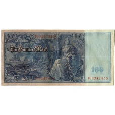 Банкнота 100 марок 1910 года Германия (вид 2)