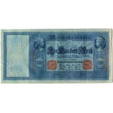 Банкнота 100 марок 1910 года Германия