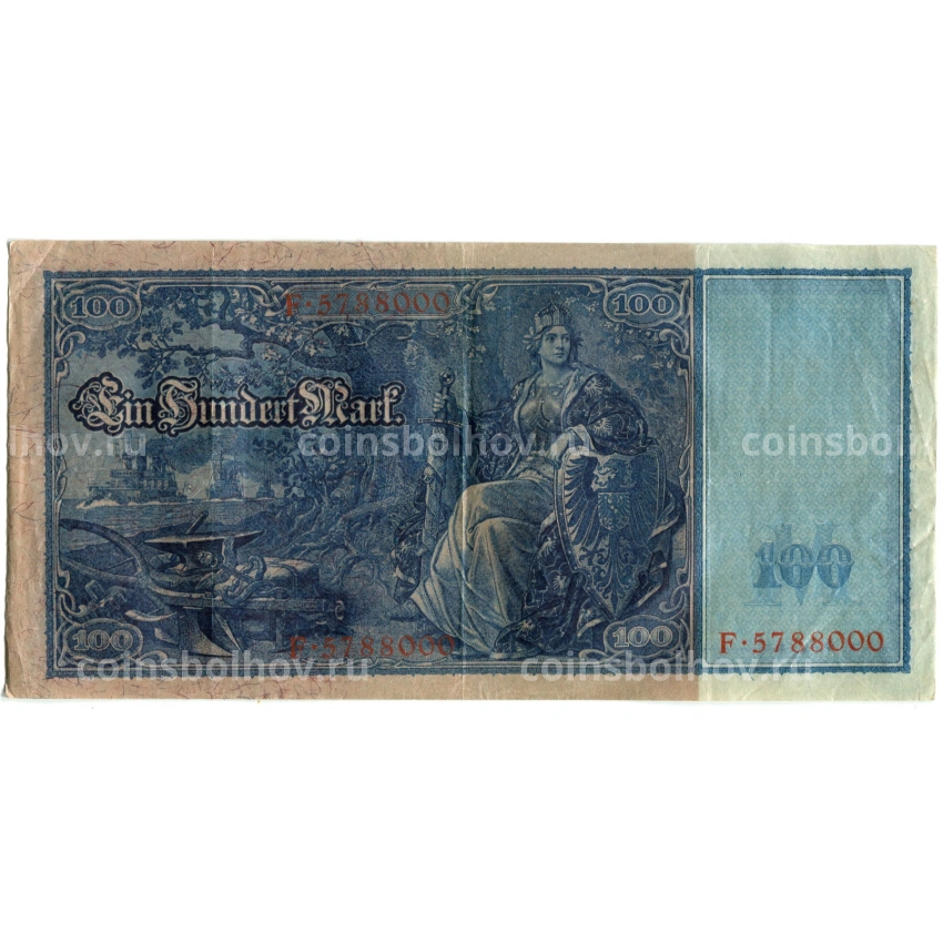 Банкнота 100 марок 1910 года Германия (вид 2)