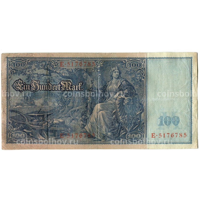 Банкнота 100 марок 1910 года Германия (вид 2)