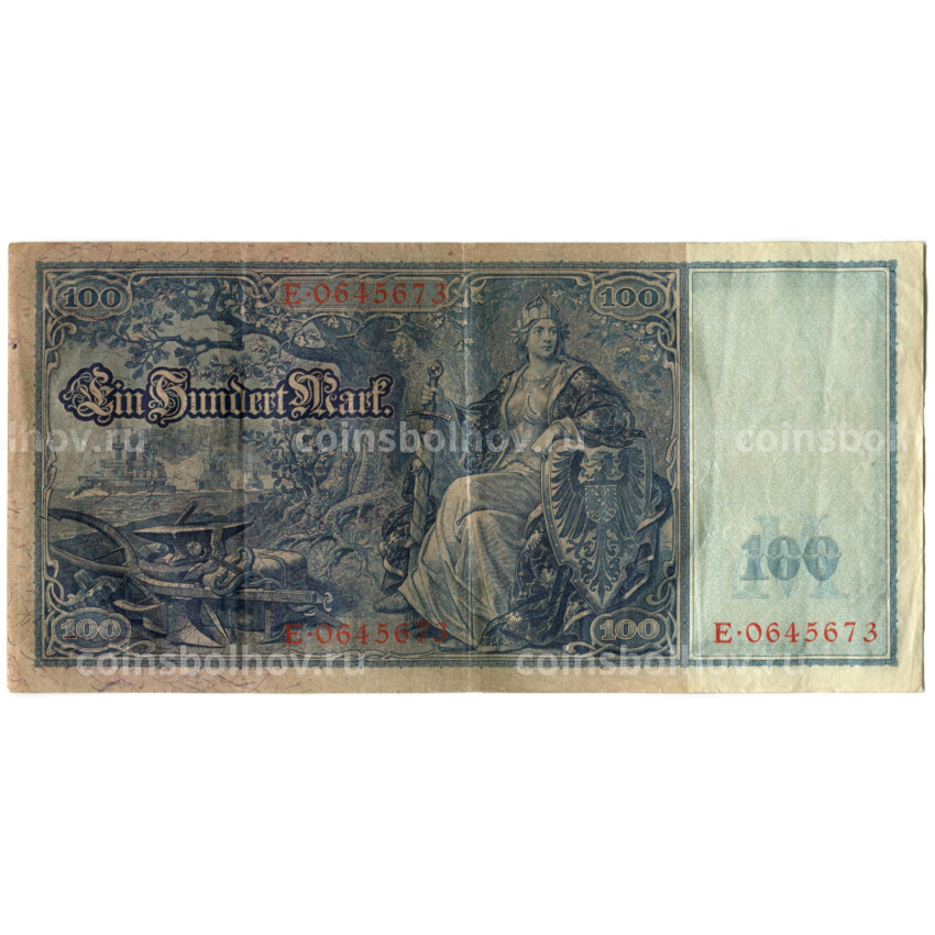 Банкнота 100 марок 1910 года Германия (вид 2)