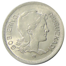 Монета 1 песета 1937 года Испания (Эускади) (реверс)