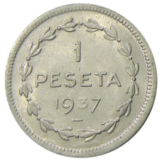 Монета 1 песета 1937 года Испания (Эускади) (аверс)