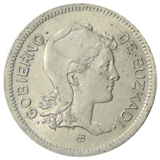 Монета 1 песета 1937 года Испания (Эускади) (реверс)