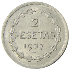 Монета 2 песеты 1937 года Испания (Эускади) (аверс)