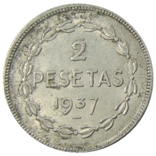 Монета 2 песеты 1937 года Испания (Эускади) (аверс)
