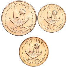 Набор из 3 монет 2012 года Катар (аверс)