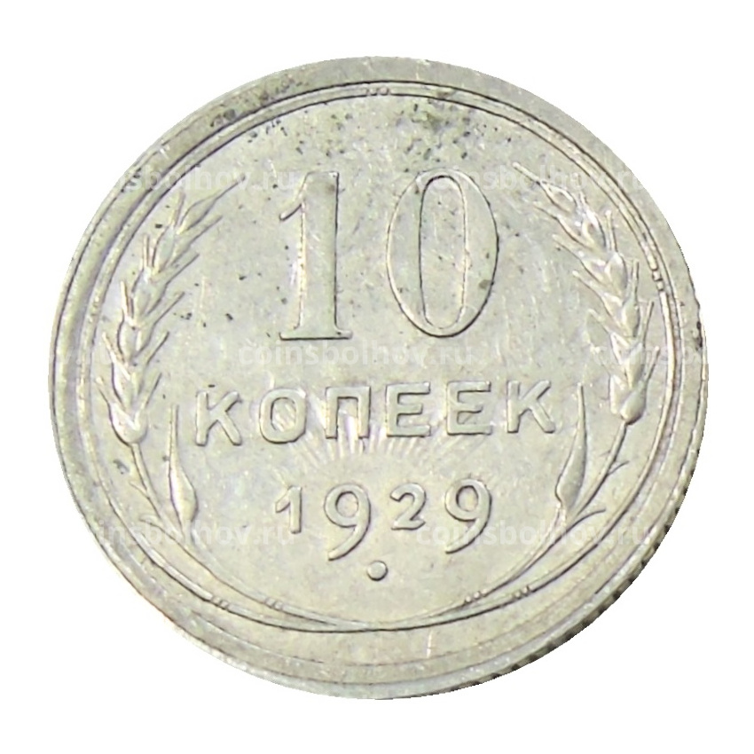 Монета 10 копеек 1929 года