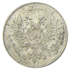 Монета 25 пенни 1917 года Русская Финляндия — Орел без корон (Временное правительство) (реверс)