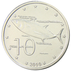 Монета 10 центов 2010 года Острова Кука (аверс)