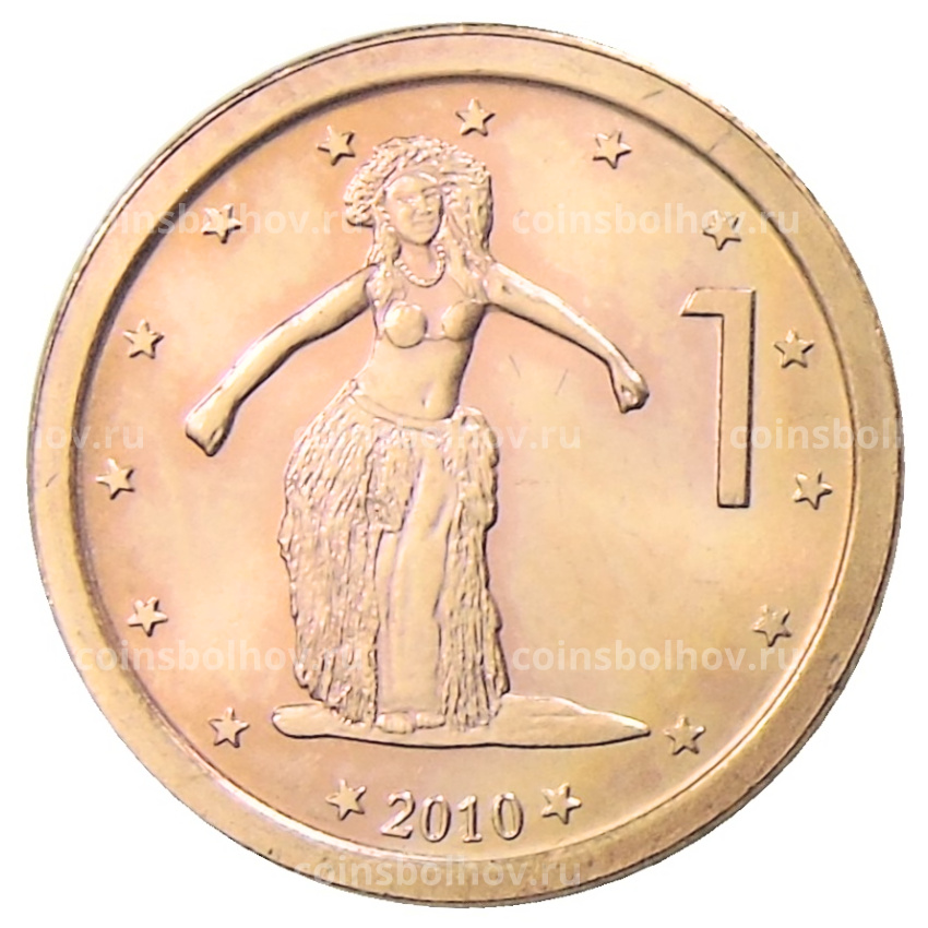 Монета 1 цент 2010 года Острова Кука