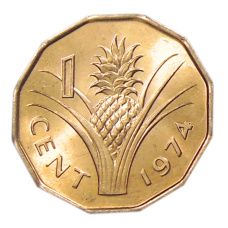 Монета 1 цент 1974 года Свазиленд (аверс)