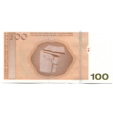 Банкнота 100 конвертируемых марок 2024 года Босния и Герцеговина (Петар Кочич) (вид 2)