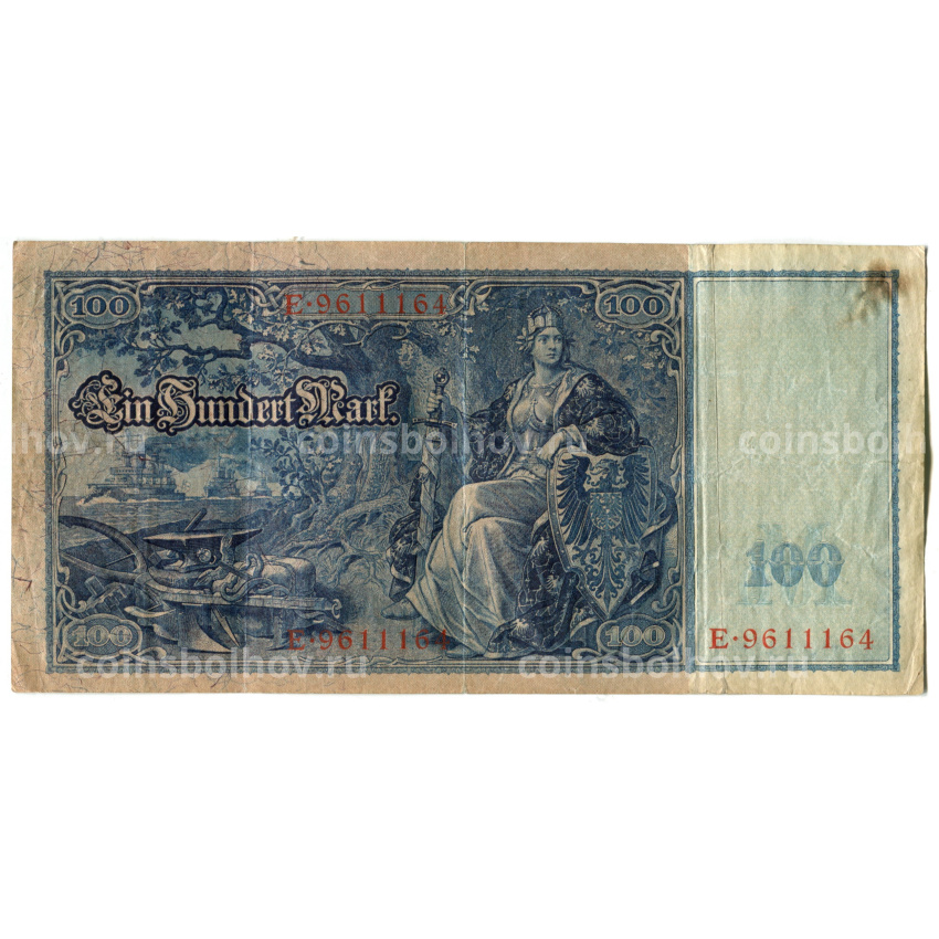 Банкнота 100 марок 1910 года Германия (вид 2)