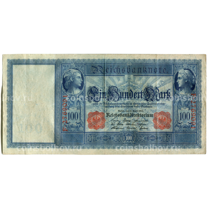 Банкнота 100 марок 1910 года Германия