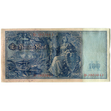 Банкнота 100 марок 1910 года Германия (реверс)