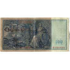 Банкнота 100 марок 1910 года Германия (реверс)