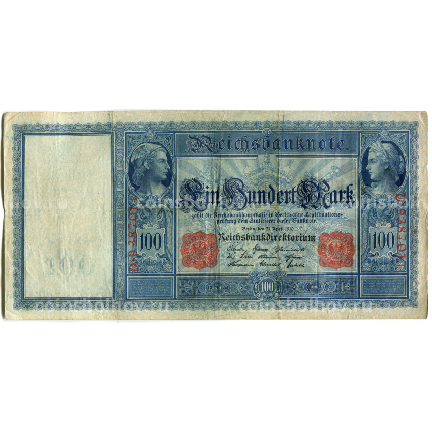 Банкнота 100 марок 1910 года Германия