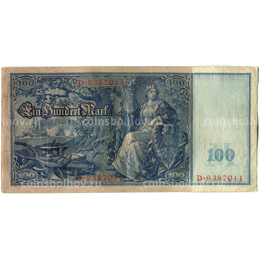 Банкнота 100 марок 1910 года Германия (вид 2)