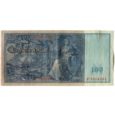 Банкнота 100 марок 1910 года Германия (вид 2)