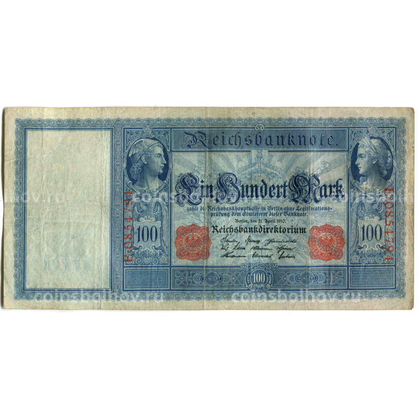 Банкнота 100 марок 1910 года Германия