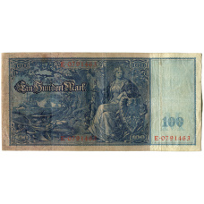 Банкнота 100 марок 1910 года Германия (реверс)