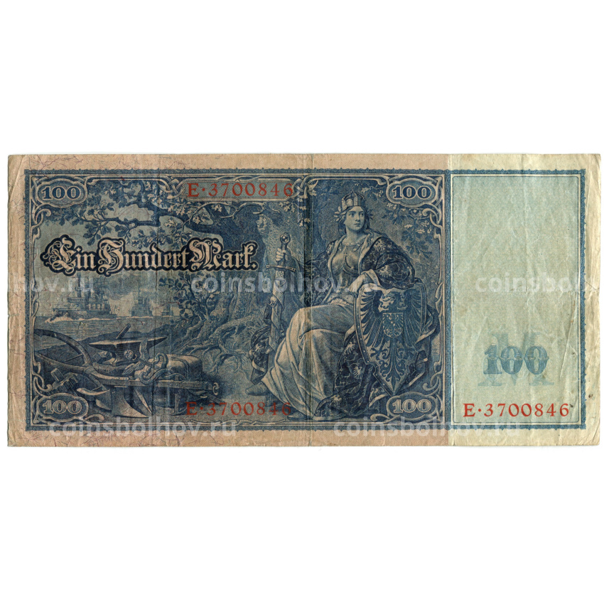 Банкнота 100 марок 1910 года Германия (вид 2)