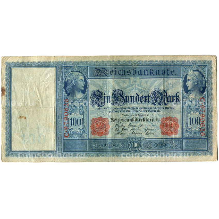 Банкнота 100 марок 1910 года Германия