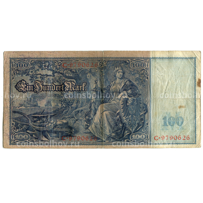 Банкнота 100 марок 1910 года Германия (вид 2)