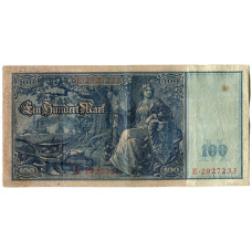 Банкнота 100 марок 1910 года Германия (вид 2)