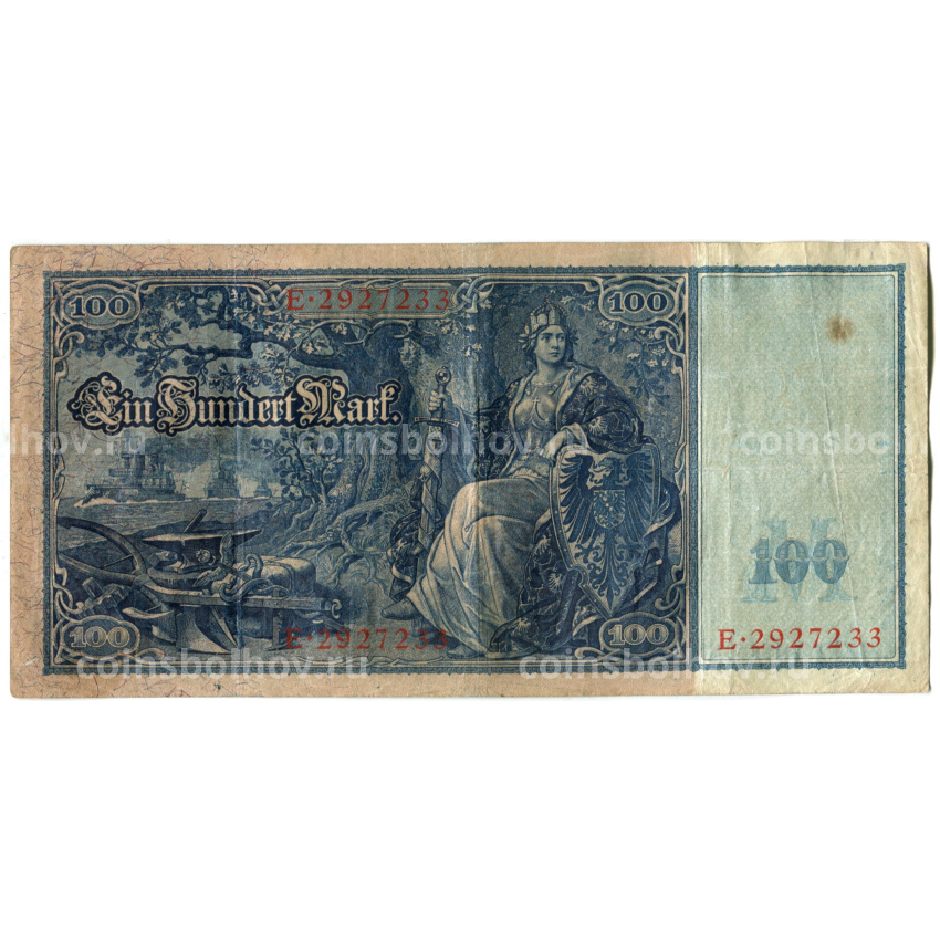 Банкнота 100 марок 1910 года Германия (вид 2)
