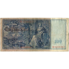 Банкнота 100 марок 1910 года Германия (вид 2)