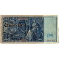 Банкнота 100 марок 1910 года Германия (вид 2)